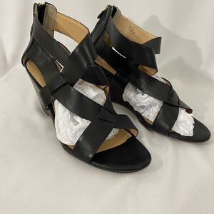 Hive & Honey Black Strappy Ankle Strap Wedge